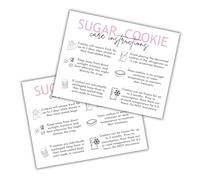 Schede di istruzioni per la cura dei biscotti allo zucchero, 30 pezzi, 10,8 x 14 cm, kit per decorare biscotti fai da te e suggerimenti per la cura e la conservazione, imballaggio fatto in casa