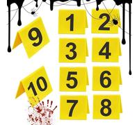 Schede di numeri di prova della scena del crimine Sproof: marcatori di prove stampati in inchiostro nero, accessori decorativi per la scena del crimine, ideali per investigatori e investigatori