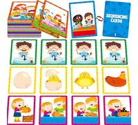 Schede di sequenziamento a 4 scene, gioco di carte a 72 sequenze per scuola materna, ordine e logica di apprendimento dei bambini, materiali per la logopedia per l'autismo, attività di apprendimento