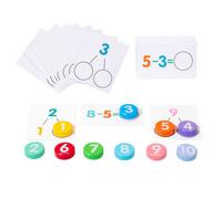 Schede Didattiche con Gettoni Tattile Gioco di Conteggio Colorato per