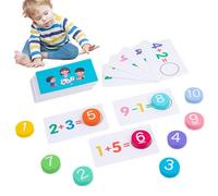 Schede Flash addizione e sottrazione - Gioco di blocchi di costruzione, carte di studio interattive, risorsa educativa creativa | Giocattolo di apprendimento prescolare per, aula