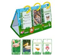 Schede Flash Animali: Gioco Educativo Di Corrispondenza, Carte Cognitive Realistiche | Gioco Di Apprendimento Animali Di Carta 69X 6,5 Cm, Costruttore Di Vocabolario Inglese Cinese, Ac