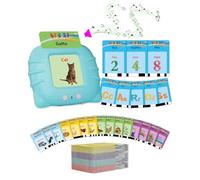 Schede Flash Cards Parlanti,Giocattoli di Apprendimento per Bambini dai 1-12 Anni, Educativi Prescolari da Ascoltare e Imparare di Base 400 Parole(Blu italiano + inglese)