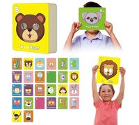Schede flash dell'alfabeto per bambini - 52 carte di apprendimento ABC su entrambi i lati, con lettere maiuscole e minuscole, insegnare parole e animali ai bambini, giochi interattivi per