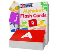 Schede flash dell'alfabeto per i più piccoli, 52 carte di apprendimento ABC con lettere maiuscole e minuscole, animali e oggetti, flashcard educative per bambini da 1 a 5 anni