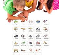 Schede Flash di apprendimento per l'asilo, Schede Flash di costruzione del vocabolario - 24 Fogli di Schede Flash Parole di Lettura Primaria | Carte di apprendimento del vocabolario Primario