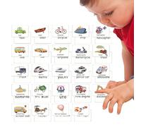 Schede Flash di costruzione del vocabolario,Schede Flash di parole comuni,24 fogli di schede flash in inglese per la sindrome chiusa dei bambini - Materiale didattico per l'apprendimento della s