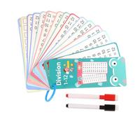 Schede Flash di matematica, schede di apprendimento matematica | Game di divisione multiplicata aggiunta di sottrazione,Cancella a secco schede educative a doppia faccia con foro puliti e interattivi