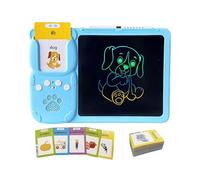 Schede Flash educative - Macchina di Lettura di Parole 2 in 1, Carte di apprendimento della Parola udibile | Dispositivo fonetico tascabile con tablet da disegno per bambini di 3 anni