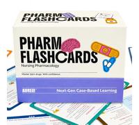 Schede flash farmacologiche per studenti infermieristici, NCLEX ATI HESI | Oltre 350 farmaci per sistema corporeo, casi di studio di nuova generazione, nomi commerciali, antidoti, mnemonici