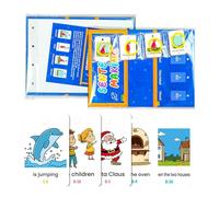Schede flash fonetiche, lettura di schede flash,Frase Building Interactive Toy 80x | Schede flash 'Illuminismo inglese impostato con immagini e testi e forniture di classe educativa per