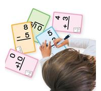 Schede flash matematiche, addizioni e sottrazioni Flash Cards | Schede flash cancellabili a secco Homeschool - Recensioni educative e schede pratiche per additivi, sottrazioni, moltiplicazioni
