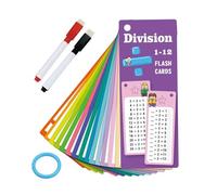 Schede Flash Matematiche,Schede Flash Divisione - 15 x schede flash multi-matematiche per l'apprendimento - Schede flash di divisione moltiplicazione, strumento interattivo di pratica matematica