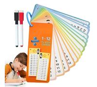 Schede Flash Matematiche,Schede Flash Matematiche | 15X schede flash per studiare - Home Aiuti per l'apprendimento della moltiplicazione Carte con penne cancellabili a secco Impara i manipolati