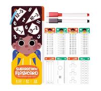 Schede Flash Matematiche: Strumento Di Studio Per L'apprendimento, Mazzo Di Pratica Aritmetica, Trainer Educativo Per I Numeri | Materiale Didattico Riutilizzabile Colorato Su Entrambi I Lati Che Migl
