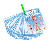 Schede flash per apprendimento delle parti del corpo, carte di sensibilizzazione sul corpo per le - 36 x carte di apprendimento prescolare delle parti del corpo - 3 anni + carte di apprendimento