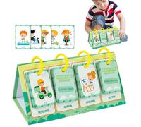 Schede flash per bambini, carte educative per la cognizione inglese per bambini, carte di apprendimento del vocabolario con caratteri chiari, strumento di lettura precoce per bambini in età prescolare