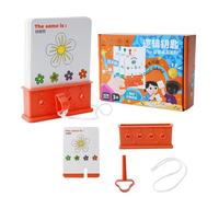 Schede flash per bambini, scheda di apprendimento logico per scuola materna, chiave e corda inclusa, forniture per la scuola materna con giochi di intelligenza STEM educazione prescolare