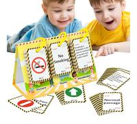 Schede flash per studiare, apprendimento flash scheda,72x segni stradali educativi interattive schede flash | Game delle regole del traffico, giocattolo traffico educativo per ragazzo, bambino di 3+