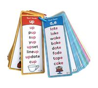 Schede flash Phonics, carte educative con parole di vista, digrafi di apprendimento e forniture per termini del sito, mazzo flash di lettura prescolare per bambini e ragazze, strumenti di
