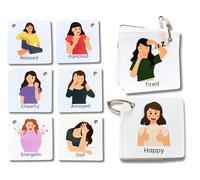 Schede flash sentimenti ed emozioni, aiuto alla comunicazione, Schede di comunicazione per autismo, Carte di apprendimento emotivo