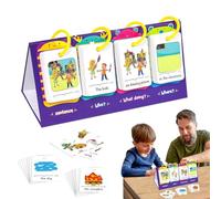 Schede Flash Sight Word per, Schede di apprendimento Riutilizzabili Cancellabili A Secco, Set Vocabolario A Codice Colore con Anelli, Caratteri Grandi per La Scuola materna Dal 1 alla 3a A