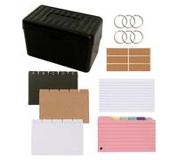 Schede foderate con scatola trasparente per appunti, scatola per archiviazione