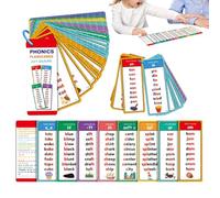 Schede fonetiche per gioco di parole educative, Flashcardz impermeabile con di apprendimento semplice, carte di apprendimento di lettura di alta qualità, con stile moderno,