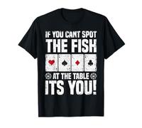 Schede grafiche di progettazione del casinò maschile per il poker di Maglietta