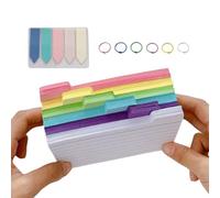 Schede Indicizzate - 6 Colori Flash Schede Durabili Con 300 Fogli | Revision Caards Colorati Adatti Per La Preparazione 'esame, La Presa Di Nota, Il Miglioramento Della Memoria, La Pratica Del Voc