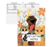 Schede informative per gli animali domestici | Copertina resistente ai graffi Note multifunzionali | Cura degli animali domestici Istruzioni per la cura del cane Cuccioli Gatti Viaggi a casa