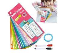Schede matematiche,Schede flash matematiche, 15 flashcard di apprendimento per scrittura e cancellazione, Strumento per esercitazioni matematiche, giochi di matematica per bambini, schede flash intera