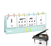 Schede musicali per pianoforte: flashcard per attività di apprendimento del ritmo, trainer per note educative, set di flashcard per esercitazioni divertenti | Uso per l'educazione musicale precoce, id