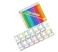 Schede per esercitare la matematica in carta, design adatto ai viaggi, schede educative per aritmetica aula e a casa, pratica aritmetica, schede di apprendimento, moltiplicazione, divisione
