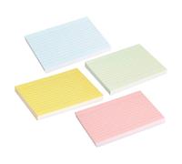 Schede per indice, 4 biglietti da studio, carta a righe, 12,7 x 7,6 cm, kit portatile per diario, versatili per la pianificazione degli studenti, per insegnare, preparare esami, artigianato