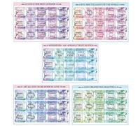 Schede per pagine bibliche, linguette per capitoli biblici, laminate per studiare la Bibbia in grande stampa per una facile navigazione - Adesivi bibbia resistenti all'acqua, 5 fogli per feste o