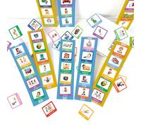 Schede per programma visivo per bambini, materiali per calendario di programma visivo, materiali didattici per il linguaggio per il trattamento dell'autismo, programma visivo da parete per bambini in