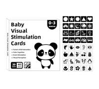 Schede per stimoli visivi, carta bianca e nera ad alto contrasto per bambini, schede flash per 0-3 , stimolazione visiva per apprendimento precoce e sviluppo cognitivo