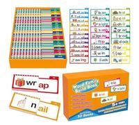Schede Sight Word Flash, Schede Flash Phonics - Carte da rima | Lettura e rima del vocabolario Famiglie di Word Pedagogia di carte flash per 4-8 anni