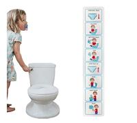 Schede visive per addestramento al vasino, adesivo per il monitoraggio del WC, insegna ai bambini a usare la toilette, grafico di routine per l'istruzione speciale, per ritardo del linguaggio, non