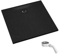 Schedpol Majestic Black Stone piatto doccia quadrato con sifone 80x80 cm nero 3.3500/C/ST-M6/C