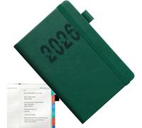 Schedule Book, 2026 Planner, A5 English Journal, Vertical Stripe Design with Strap Closure, 8,46 x 5,71 Inches, Ideal for Fitness, Work, School, Travel, Meetings, or Daily Commute Use