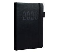 Schedule Book, 2026 Planner Notebook, A5 Vertical Stripe Journal, Strap Closure Organizer, English Daily Scheduler, Compact Ideal for Fitness, Business, Travel, School, and Work Meetings