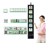 Schedule Chart - Visual Routine Chart For Kids, Daily Planner With 45 Activity Cards And Storage Bag, Magnetic Reward Board For Home, Classroom And Travel, Encourages Independence Discipline