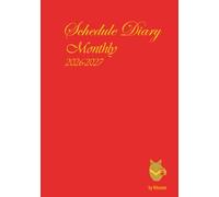 Schedule Diary Monthly 2026-2027 by Kitsune - Red Cover/ Gold Writing: Two-Page Monthly view, with weekly planner. Start December 2025, all of 2026 ... Red Cover/ Gold Writing and Gold Kitsune Fox