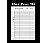 Schedule Planner 2026: Professional Appointment Book - 2 Columns Daily Agenda - 7 a.m. to 9 p.m. - 30 Minutes Increments - 8.5" x 11"
