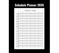 Schedule Planner 2026: Professional Appointment Book - 6 Columns Daily Agenda - 7 a.m. to 9 p.m. - 30 Minutes Increments - 8.5" x 11"
