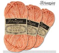 Scheepjes 3 x 50 G Stone Washed Maglia Uncinetto Morbido come Seta Lana Filo 36