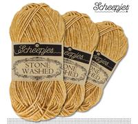 Scheepjes 3 x 50 G Stone Washed Maglia Uncinetto Morbido come Seta Lana Filo 36