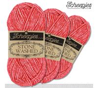 Scheepjes 3 x 50 G Stone Washed Maglia Uncinetto Morbido come Seta Lana Filo 36